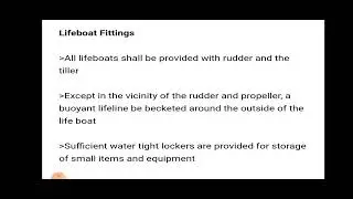 Lifeboat marking & fitting as per SOLAS