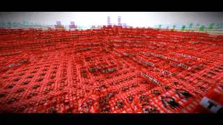 Minecraft 1.8 TNT with cinematic effects 1080p HD