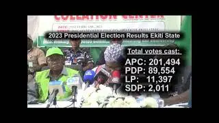 #2023election INEC, Ekiti State announces presidential election results