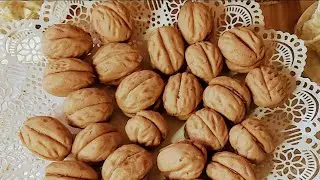 سابليه على  شكل الجوزة #Armenian  Walnuts  cookies #melt in your mouth #Թխվածքաբլիթ  ըևկոյզ 🇦🇲