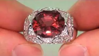 IMMACULATE Rubellite Tourmaline & Diamond Ring - Beverly Hills Estate Collection