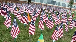 N.J. high school places 2,977 flags to memorialize victims of 9/11