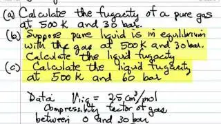 Fugacity of a Single Component
