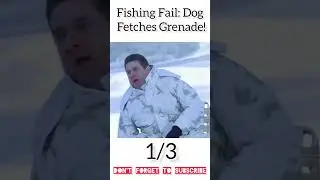 Fishing Fail: Dog Fetches Grenade! #shorts
