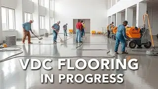 😱 Amazing technique trimix flooring process !! Aise Banta Hai Mirror Finish Floor! 😍 !! VDC Flooring