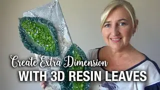 Create extra dimension to your resin wall art, by adding three dimensional leaves.