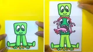 HOW TO DRAW RAINBOW FRIENDS || PUN ART & DRAWING TRICK CRAFT