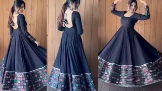 Very Heavy Gher Anarkali cutting and Stitching Designer Gown Cutting And Stitching