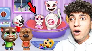 MY TALKİNG ANGELA BEBEĞİ OLDU ! CANAVARA D&Ouml;N&Uuml;ŞT&Uuml; TOM VE ARKADAŞLARI AĞLIYOR (My Talking Tom Friends)