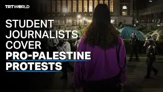 Student journalists at Columbia University document the pro-Palestine protests