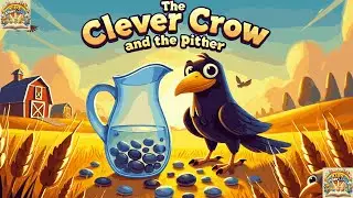 The Clever Crow and the Pitcher | Thirsty Crow Story | English Story | Kid's Story | Moral Story