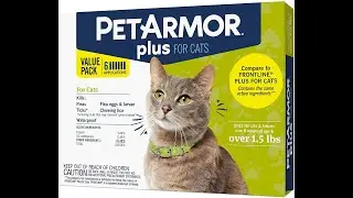 PetArmor Plus Flea & Tick Prevention for Cats with Fipronil, Waterproof, Long-Lasting