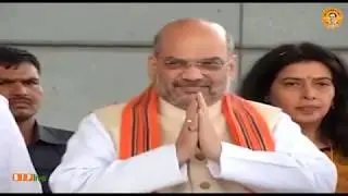 Shri Amit Shah's welcome at Raipur Airport, Chhattisgarh, 08.06.2017