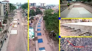 URGENT : D&Eacute;BUT DE LA COUCHE DU ROULEMENT EN B&Eacute;TON ARM&Eacute; DE 20 CM SUR L'AV. KABAMBARE LONGUE DE 3,2 KM