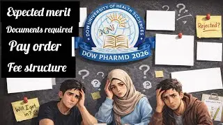 DUHS PHARMD ADMISSION 2026|DUHS PHARMD MERIT LIST 2026|DOW UNIVERSITY ADMISSION 2026