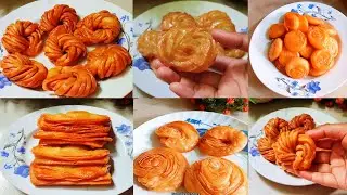 ভীষন মজাদার সবার পছন্দের ৫ টি রেসিপি একইসঙ্গে একটি ভিডিওতে ⁉️ Tulumba Pitha, Khaja recipe, pitha 