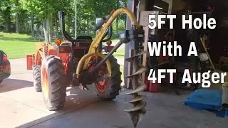 Making A 5 Ft Deep Hole With A 4 Ft Post Auger - Home Made Auger Extension