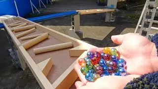 Marble Run Race ASMR ☆ DIY Rain Gutter Course