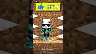 help Rahul getting out of spiky hole #minecraft #shorts