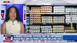 A Kroger executive testified that the supermarket raised milk and egg prices beyond inflation costs