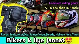Bikers k liye ye jannat hai😍| My new riding gears🤩| All in one shop for riding gears in Ranchi💯