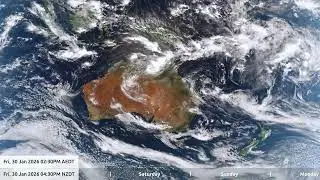 3 Feb 2026, 5 day weather timelapse Australia / New Zealand