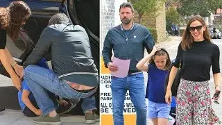 Ben Affleck Gives A Rare Glimpse Of His Back Tattoo At Church With Jen And The Kids