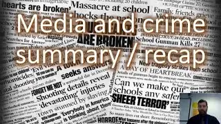 Sociology: Media & crime summary