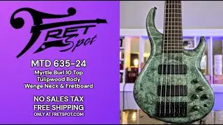 MTD 635 24 in Stunning Teal: Myrtle Burl, Wenge, and Pure Tone! DEMO #mtdbass