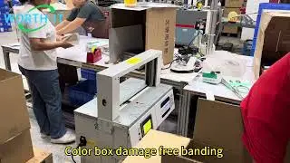Color box damage free banding machine