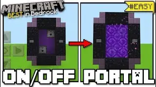 Minecraft Bedrock - AUTOMATIC NETHER PORTAL ⚡ On/Off ⚡ Tutorial - PS4 / MCPE / Xbox /Windows /Switch