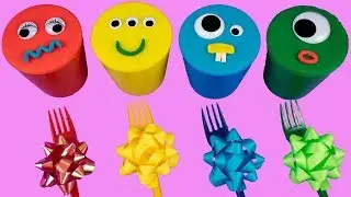 Learning Colors And Numbers For Babies With 4 Color Ice Cream Cups Kinder Toys Surprise Eggs English