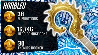 Harbleu Insane Roadhog - 38 elims! [ Overwatch Season 29 Top 500 ]