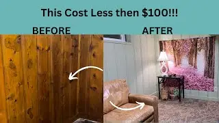 DIY Chalk Paint for Pine Paneling - 1 Day Basement Transformation