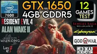 GTX 1650 + I5 7600 & 16GB Ram - Test In 12 Games In 2024 !