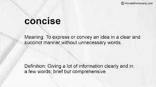 concise Meaning