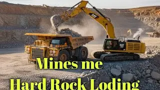 Excavator Loading in Hard Rock | Powerful Machine at Work 🔥#excavator challenge 