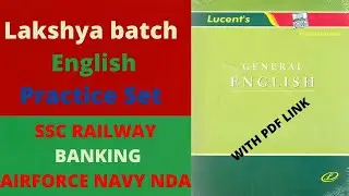 Lakshya batch English practice Set SSC RAILWAY ​BANKING AIRFORCE NAVY NDA || CRACK EDUCATION