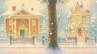 Old-Fashioned Christmas Magic 🎄❄️ | Snowy Street, Horse Carriage Sounds, Bells & Cozy Piano Abience