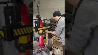 Another tire machine TC-533 in Brampton, our tech team are busy installing #tirechange