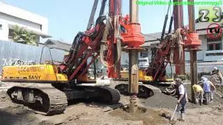 Drilling Precast Hole Deep Foundation Sany SR150C Keihatsu Excavator