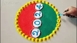 #199 Creative Rangoli Design For Republic Day 🇮🇳 Tiranga Rangoli 🇮🇳 New Year Rangol 2024 🇮🇳 Sand Art