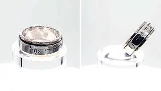 925 Sterling Silver Combined 9K Gold Shema Israel Ring  שמע ישראל ה' אלוהינו אדוני אחד