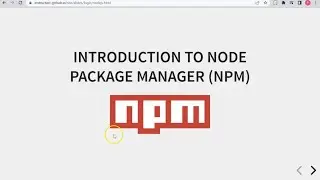 Intro. To Nodejs and ES6 - Implementing NPM Part II
