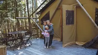 Huttopia Adirondacks by drone