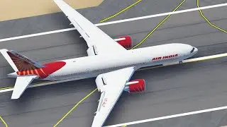Air India Boeing 777-200LR landing TRV/VOTV RWY 14 (Infinite Flight)