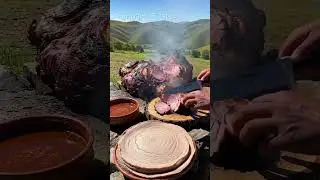 🔥 Ethiopian Highlands Roast 🐫 | Traditional Camel Roast with Berbere & Injera | Smart Knife Cut ASMR