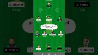 MI vs BLR IPL 2022 TODAYS DREAM 11 TEAM