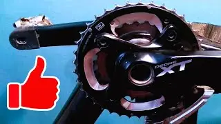 Как быстро заменить звезду на велосипеде не снимая шатуны / система Shimano Deote XT FD-M786