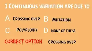 Mcqs on Mutation|| Genetics and Evolution|| Mutation|| QUIZ CENTRE|| PART NO 02